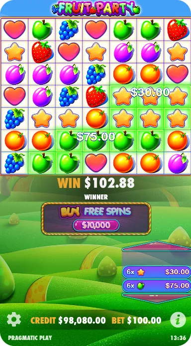 Fruit Party bonus feature