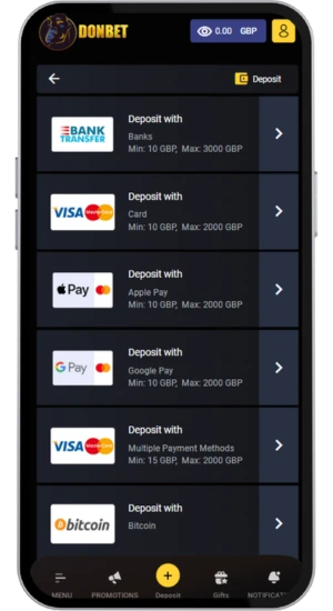 Deposit & bonus